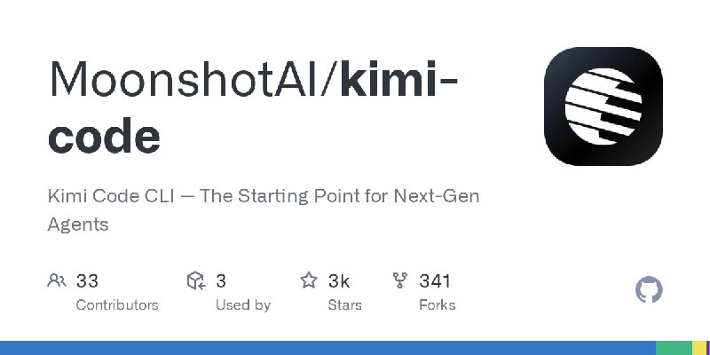 GitHub - MoonshotAI/kimi-code: Kimi Code CLI  —  The Starting Point for Next-Gen Agents