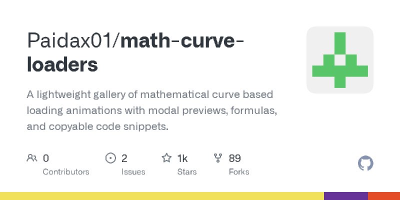 GitHub - Paidax01/math-curve-loaders: A lightweight gallery of mathematical curve based loading animations with modal previews…