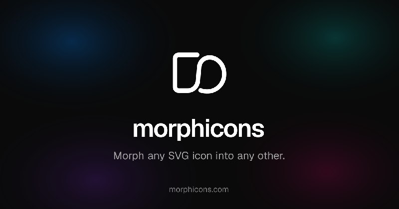 morphicons — SVG icon morphing library for React, Vue & Svelte