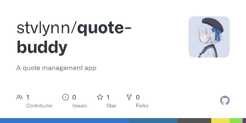 GitHub - stvlynn/quote-buddy: A quote management app