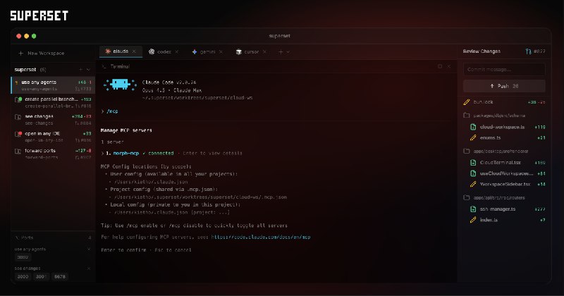 Superset - Run 100+ parallel coding agents on your machine