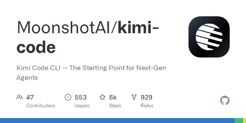 GitHub - MoonshotAI/kimi-code: Kimi Code CLI  —  The Starting Point for Next-Gen Agents