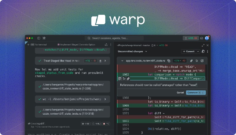 GitHub - warpdotdev/warp at producthunt