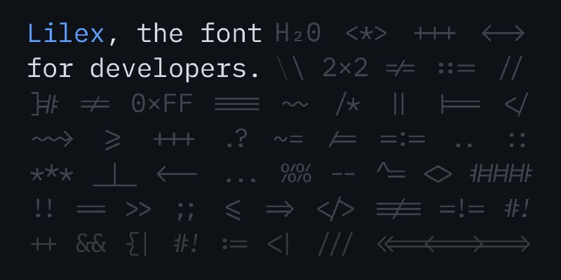 GitHub - mishamyrt/Lilex: 🤘Open source programming font