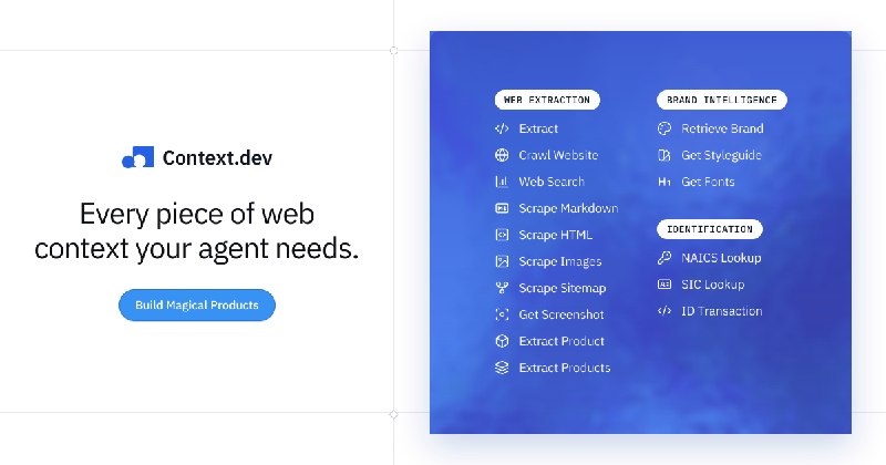 Context.dev: Web Scraping API for AI Agents & LLMs