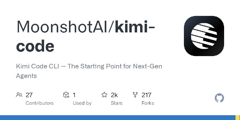 GitHub - MoonshotAI/kimi-code: Kimi Code CLI  —  The Starting Point for Next-Gen Agents