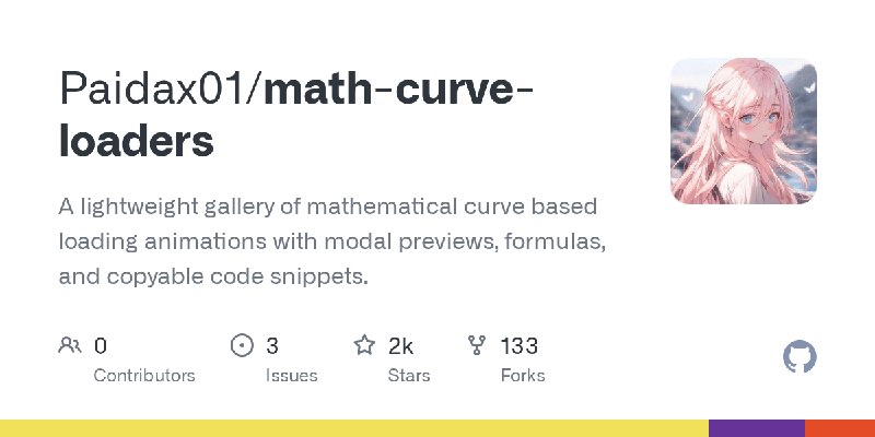 GitHub - Paidax01/math-curve-loaders: A lightweight gallery of mathematical curve based loading animations with modal previews…