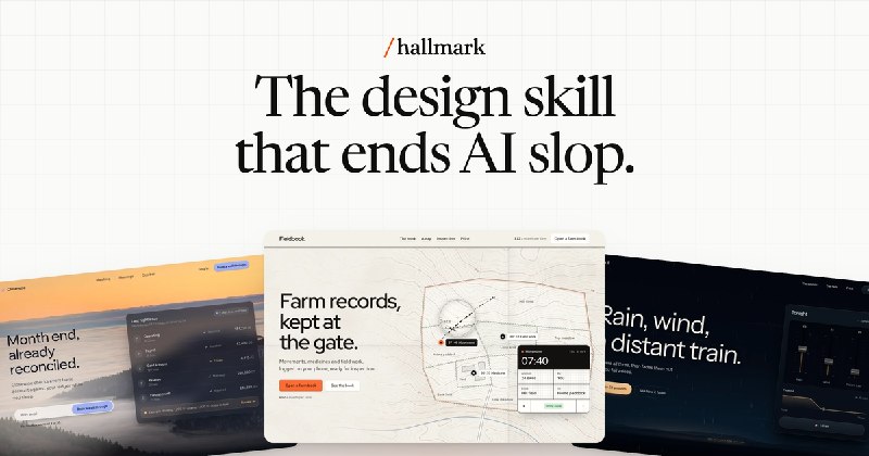 Hallmark, design taste for coding agents