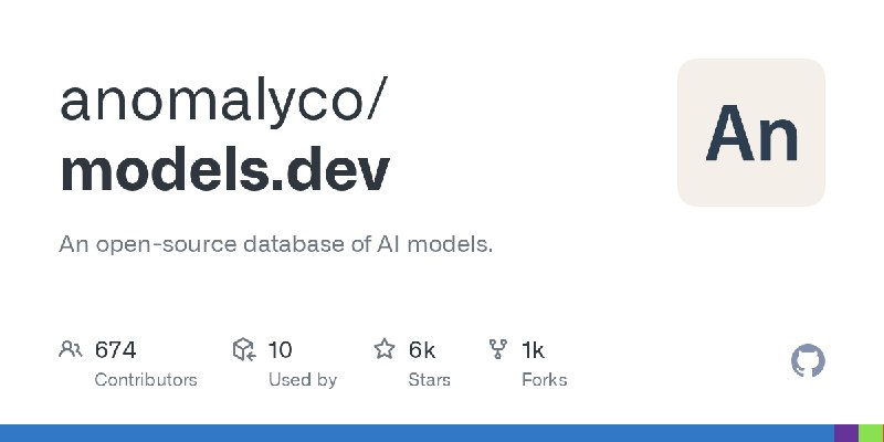 GitHub - anomalyco/models.dev: An open-source database of AI models.