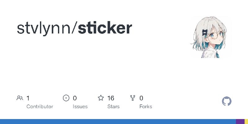 GitHub - stvlynn/sticker