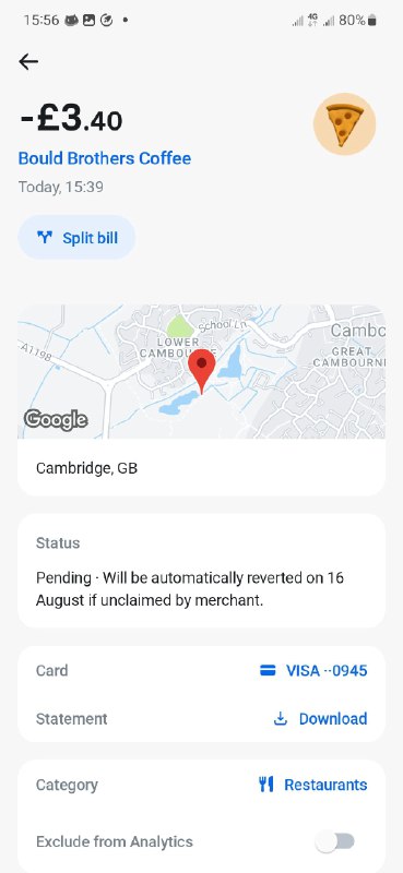 Cambridge Union出来是一家咖啡店，点了flat white小姐姐很可爱，拉花很漂亮消费£3.4Cambridge Union出来是一家咖啡店，点了flat white小姐姐很可爱，拉花很漂亮消费£3.4