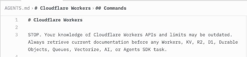 Cloudflare Worker默認的AGENTS.md：停停停，關於Cloudflare Worker產品線你知道的都是過時的（x