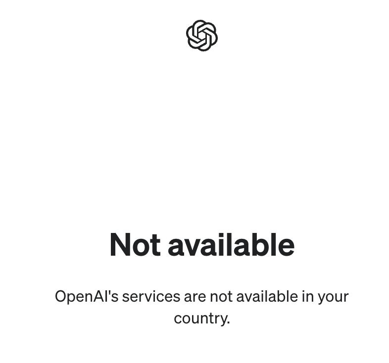 打开OpenAI✅Not Available✅