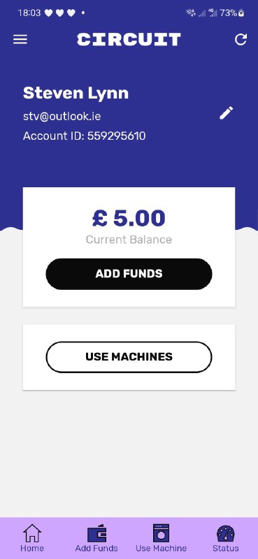 剑桥用的洗衣机的app（相比之下国内的各种校园app...）