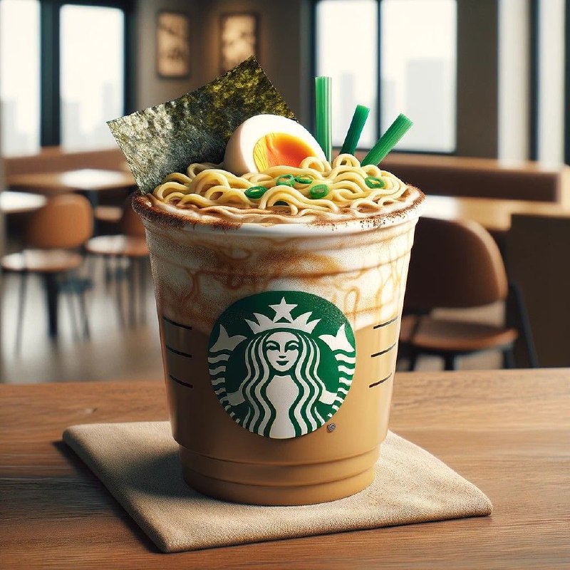 星巴克拉面拿铁