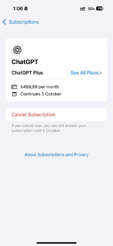 土区 App Store 的 GPT Plus 性价比爆了（合 12.14 USD/m）codex + sora + GPT 5 全系